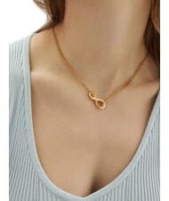 GUESS AMORE Two-strand necklace with infinity charm yellow gold - Necklaces - 2