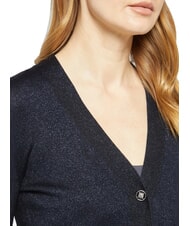 JOHN RICHMOND PEACEFUL Lurex cardigan with buttons navy blue - Women's Sweaters - 3