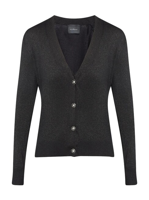PEACEFUL Lurex cardigan with buttons black - Women's Sweaters