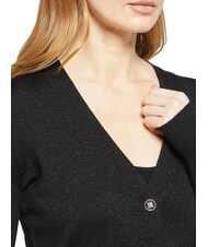 JOHN RICHMOND PEACEFUL Lurex cardigan with buttons black - Women's Sweaters - 3