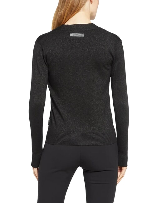 PEACEFUL Lurex cardigan with buttons black - Women's Sweaters