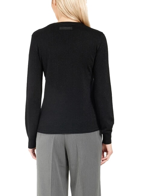 PARANA Lurex crew neck cardigan black2 - Women's Sweaters