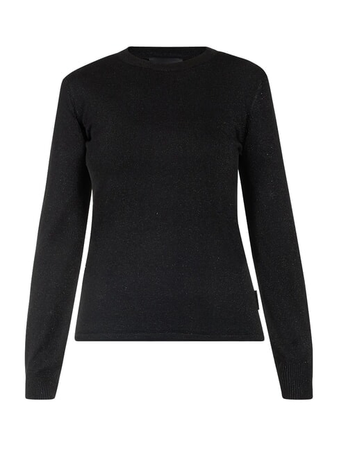 PARANA Lurex crew neck cardigan black2 - Women's Sweaters