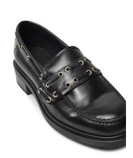 TOMMY HILFIGER CHUNKY NAUTICAL EYELETS  Leather moccasins black - Women&rsquo;s shoes - 3