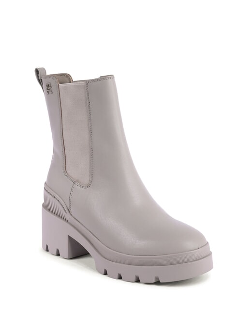 TH Leather ankle boots with medium heel grey - Women&rsquo;s shoes