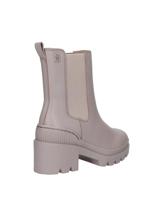 TH Leather ankle boots with medium heel grey - Women&rsquo;s shoes