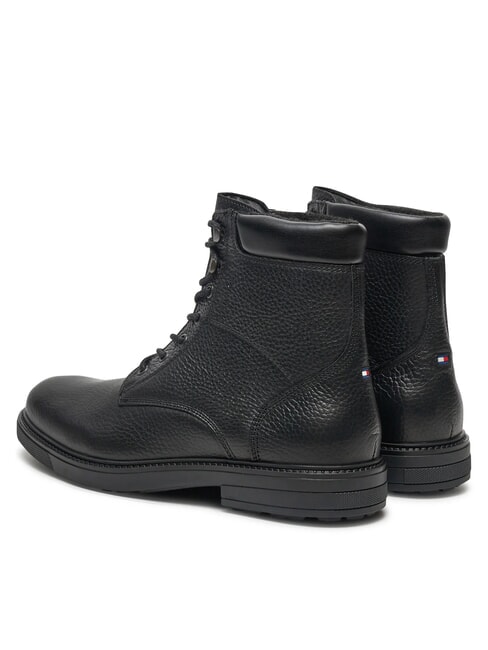 HILFIGER OUTDOOR Leather ankle boots with padded collar black - Men&rsquo;s shoes
