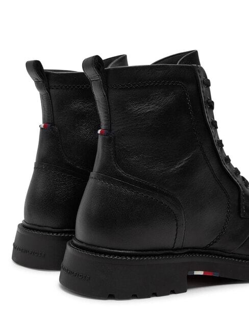 HILFIGER COMFORT Lace-up leather ankle boots with zip black - Men&rsquo;s shoes