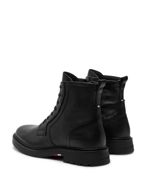 HILFIGER COMFORT Lace-up leather ankle boots with zip black - Men&rsquo;s shoes