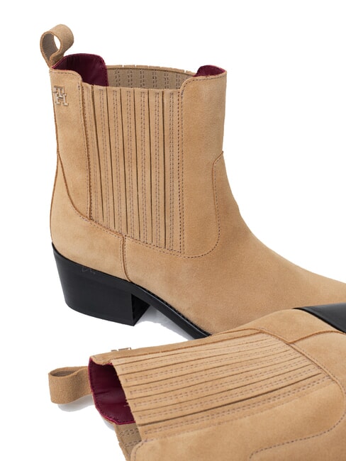 TH SUEDE COWBOY Suede Texan ankle boots khaki - Women&rsquo;s shoes