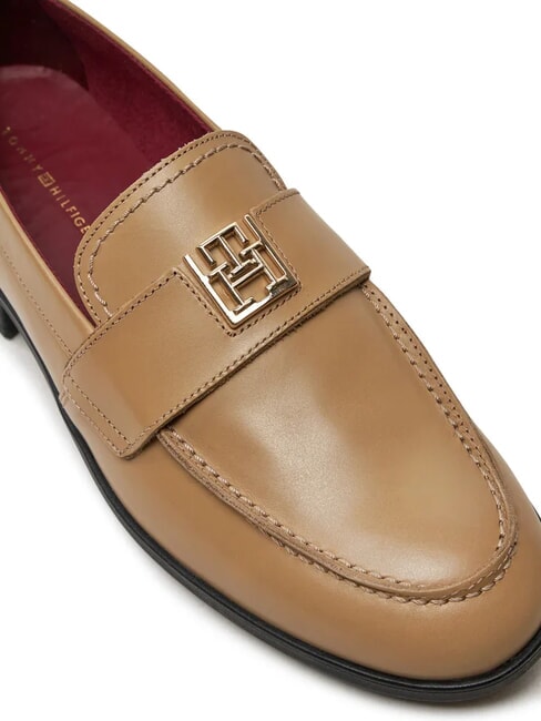 THE LEATHER CLASSIC Women's leather loafers khaki - Women&rsquo;s shoes