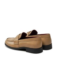 TOMMY HILFIGER THE LEATHER CLASSIC Women's leather loafers khaki - Women&rsquo;s shoes - 5