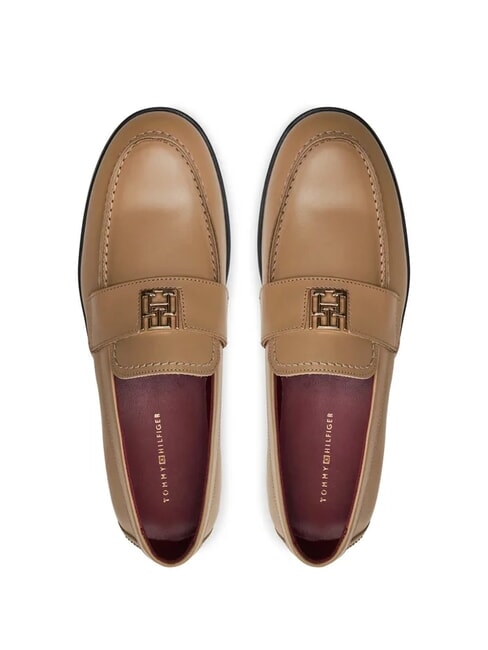 THE LEATHER CLASSIC Women's leather loafers khaki - Women&rsquo;s shoes