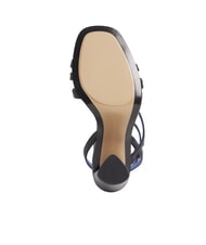 TOMMY HILFIGER TH LEATHER BLOCK High leather sandals with ankle strap black - Women&rsquo;s shoes - 6
