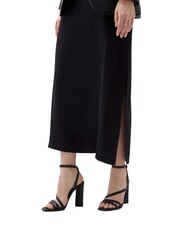 TOMMY HILFIGER TH LEATHER BLOCK High leather sandals with ankle strap black - Women&rsquo;s shoes - 7