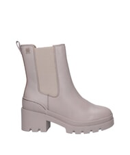 TOMMY HILFIGER TH Leather ankle boots with medium heel grey - Women&rsquo;s shoes - 2