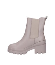 TOMMY HILFIGER TH Leather ankle boots with medium heel grey - Women&rsquo;s shoes - 3