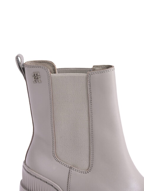 TH Leather ankle boots with medium heel grey - Women&rsquo;s shoes