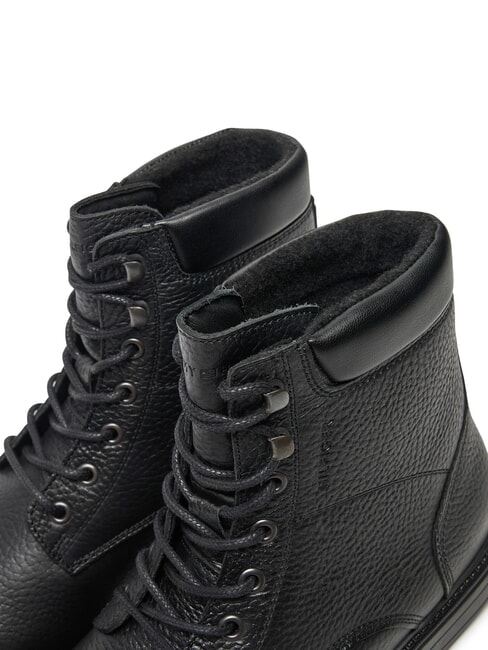 HILFIGER OUTDOOR Leather ankle boots with padded collar black - Men&rsquo;s shoes