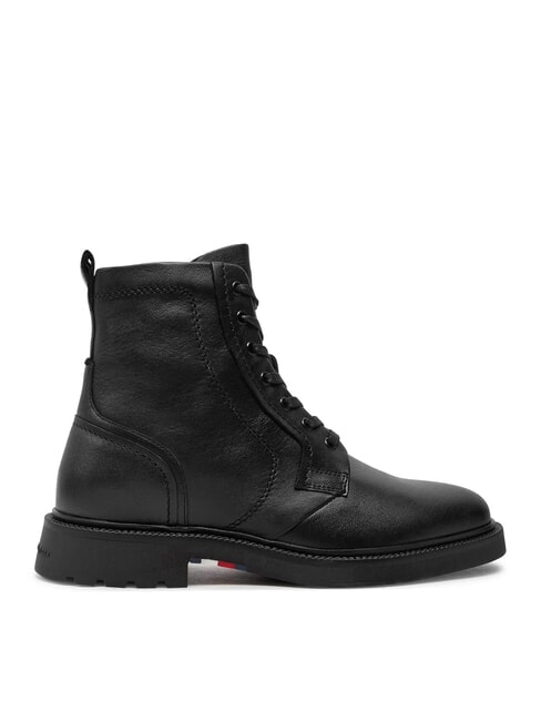 HILFIGER COMFORT Lace-up leather ankle boots with zip black - Men&rsquo;s shoes