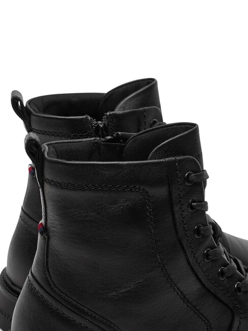 HILFIGER COMFORT Lace-up leather ankle boots with zip black - Men&rsquo;s shoes
