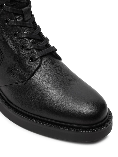 HILFIGER COMFORT Lace-up leather ankle boots with zip black - Men&rsquo;s shoes