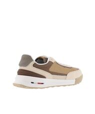 TOMMY HILFIGER RETRO RUNNER Leather and fabric sneakers beige - Men&rsquo;s shoes - 5