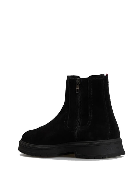 HILFIGER SUEDE Suede ankle boots with zip black - Men&rsquo;s shoes
