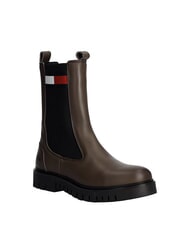 TOMMY HILFIGER TH JEANS Leather ankle boots brown - Women&rsquo;s shoes - 3