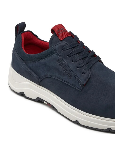 HILFIGER NUBUCK MIX Nubuck leather sneakers blue - Men&rsquo;s shoes