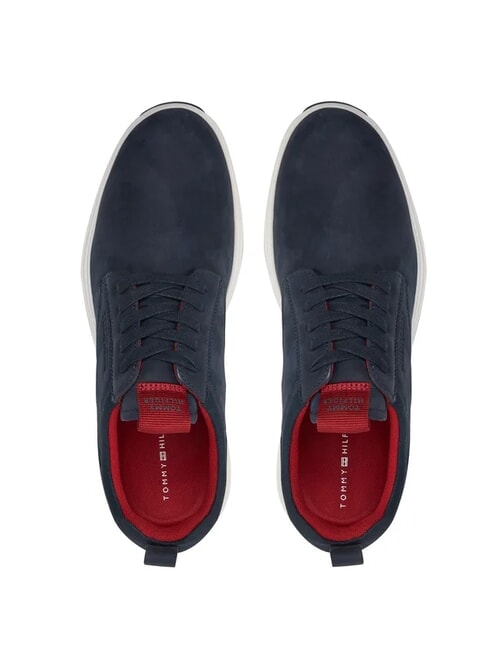 HILFIGER NUBUCK MIX Nubuck leather sneakers blue - Men&rsquo;s shoes