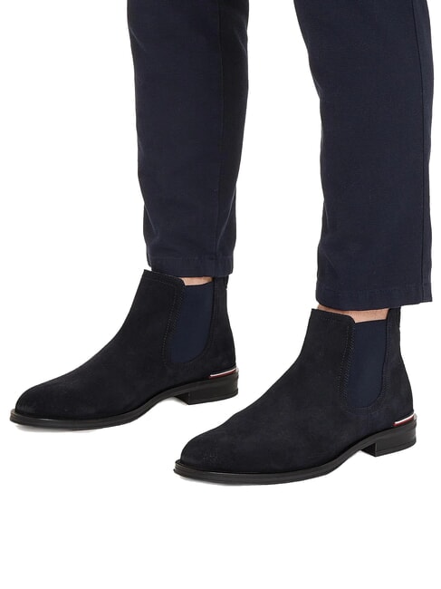 CORE RWB HILFIGER Suede ankle boots blue - Men&rsquo;s shoes