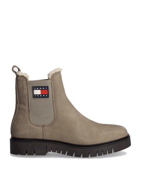TH JEANS Nubuck leather ankle boots khaki - Women&rsquo;s shoes