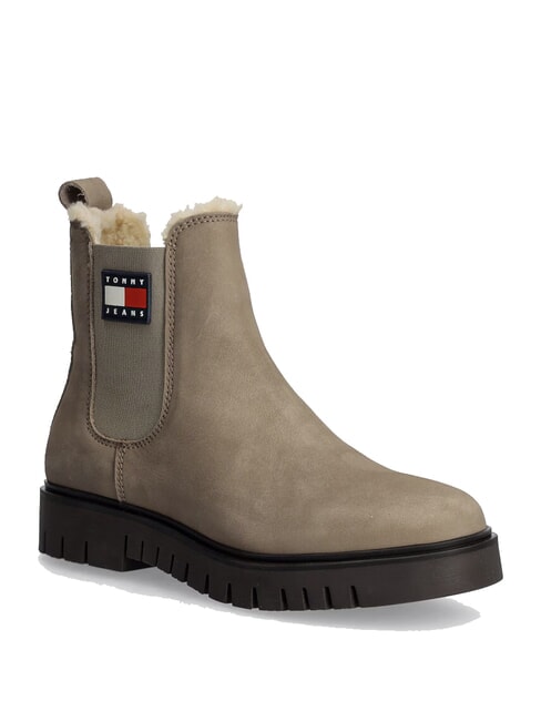 TH JEANS Nubuck leather ankle boots khaki - Women&rsquo;s shoes