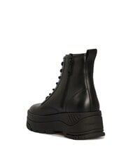 TOMMY HILFIGER TH JEANS Leather platform ankle boots with zip black - Women&rsquo;s shoes - 4