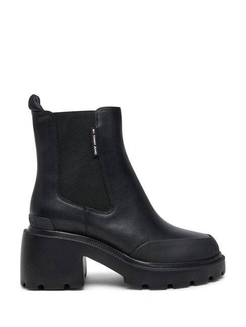 TH JEANS Leather ankle boots with medium heel black - Women&rsquo;s shoes