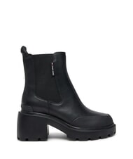 TOMMY HILFIGER TH JEANS Leather ankle boots with medium heel - Women&rsquo;s shoes