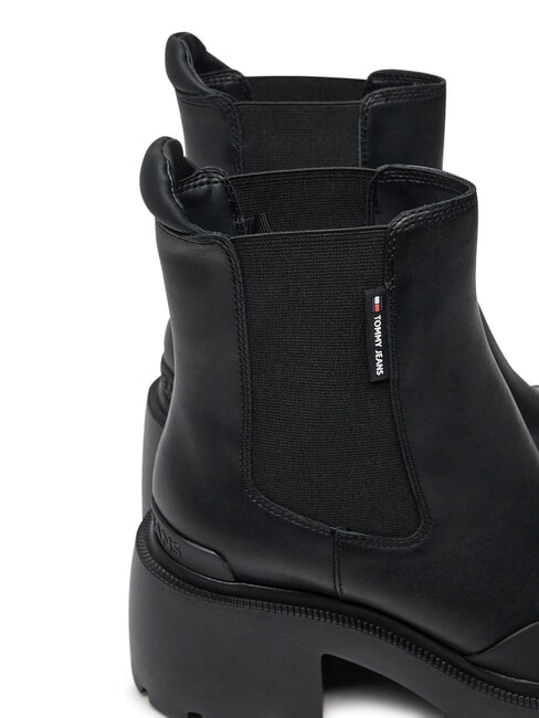 TH JEANS Leather ankle boots with medium heel black - Women&rsquo;s shoes