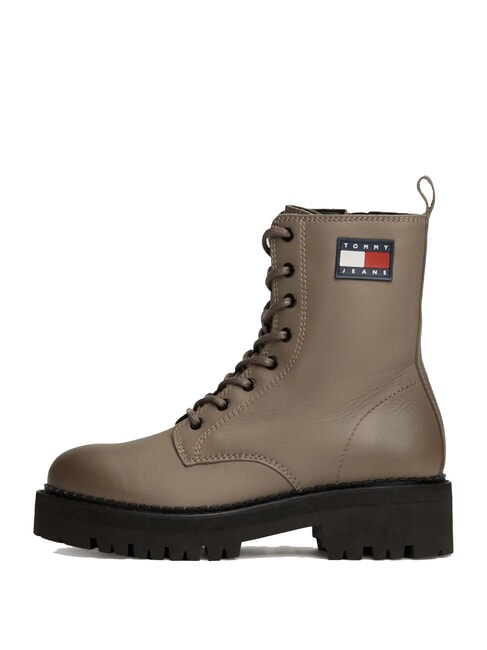 TOMMY JEANS Urban Lace Up Leather ankle boots grey - Women&rsquo;s shoes