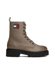 TOMMY HILFIGER TOMMY JEANS Urban Lace Up Leather ankle boots grey - Women&rsquo;s shoes - 3