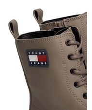 TOMMY HILFIGER TOMMY JEANS Urban Lace Up Leather ankle boots grey - Women&rsquo;s shoes - 4