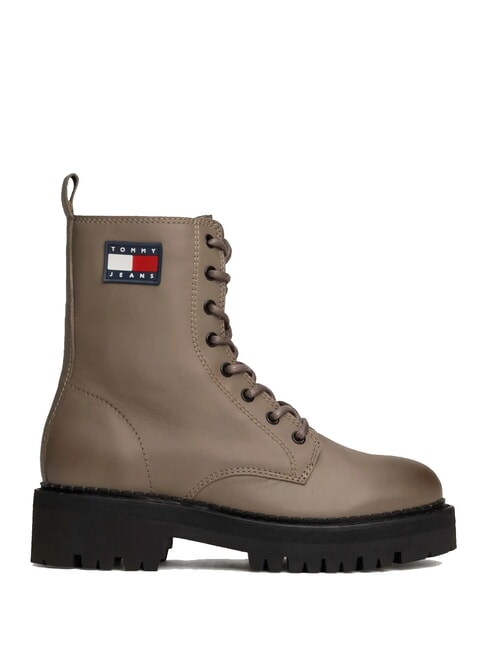 TOMMY JEANS Urban Lace Up Leather ankle boots grey - Women&rsquo;s shoes