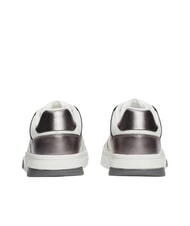 TOMMY HILFIGER TOMMY JEANS Leather sneakers white / silver - Women&rsquo;s shoes - 4