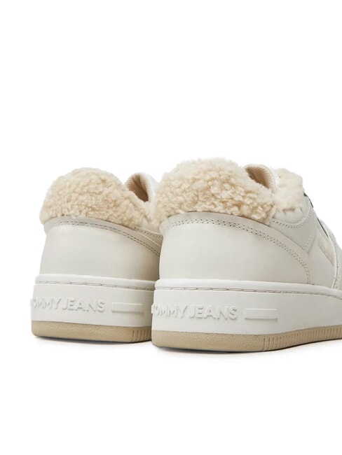 TH JEANS Leather sneakers with application ecru - Women&rsquo;s shoes