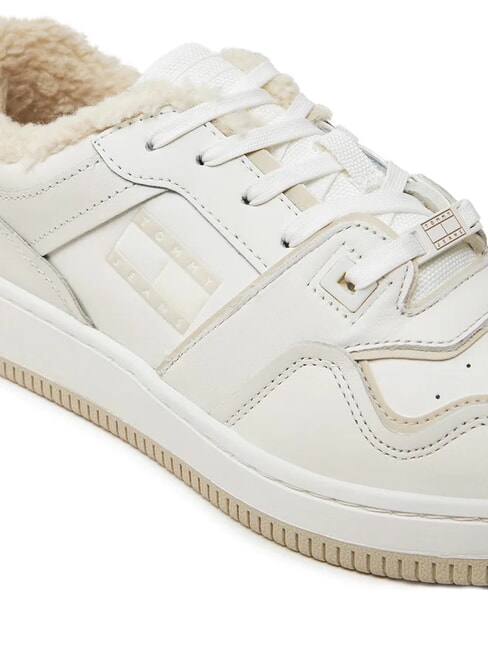 TH JEANS Leather sneakers with application ecru - Women&rsquo;s shoes