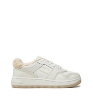 TOMMY HILFIGER TH JEANS Leather sneakers with application ecru - Women&rsquo;s shoes - 2