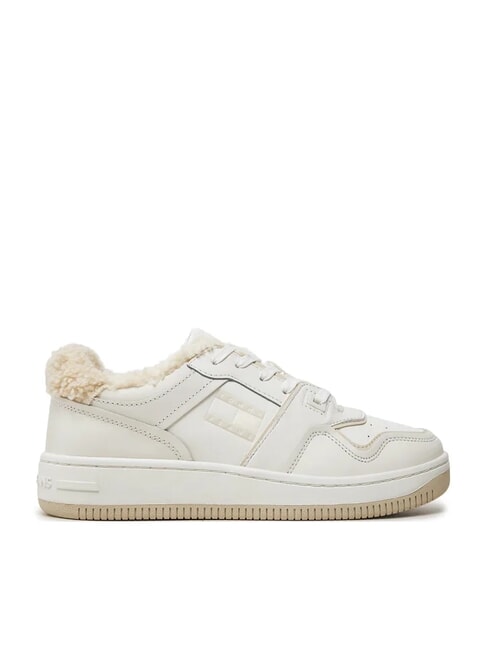 TH JEANS Leather sneakers with application ecru - Women&rsquo;s shoes