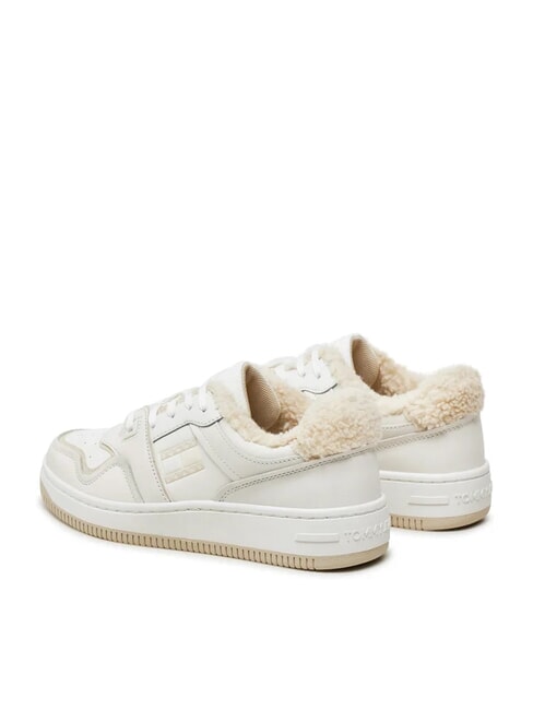 TH JEANS Leather sneakers with application ecru - Women&rsquo;s shoes