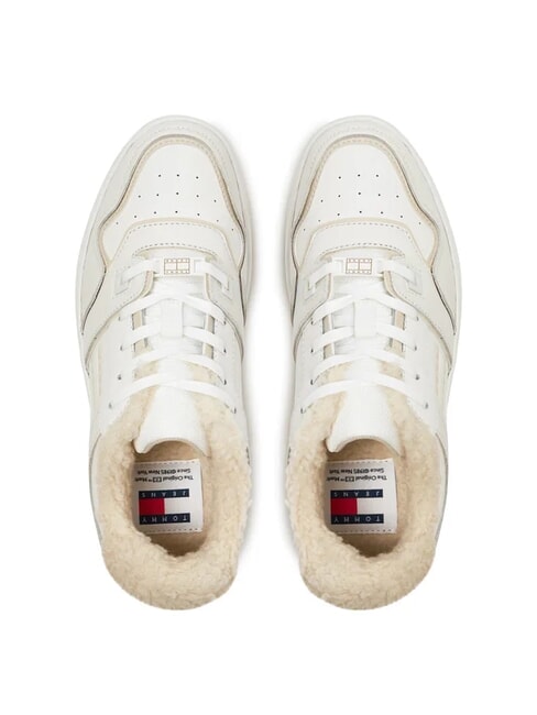 TH JEANS Leather sneakers with application ecru - Women&rsquo;s shoes