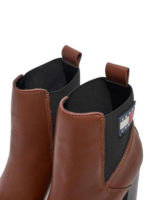 TJW NEW ESS HIGH HEEL Leather ankle boots with block heels brown - Women&rsquo;s shoes